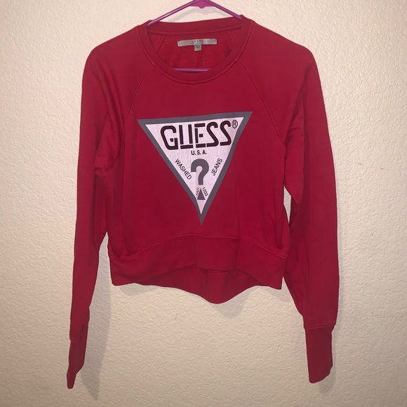 Guess Tops - Guess Red Sweater from LA